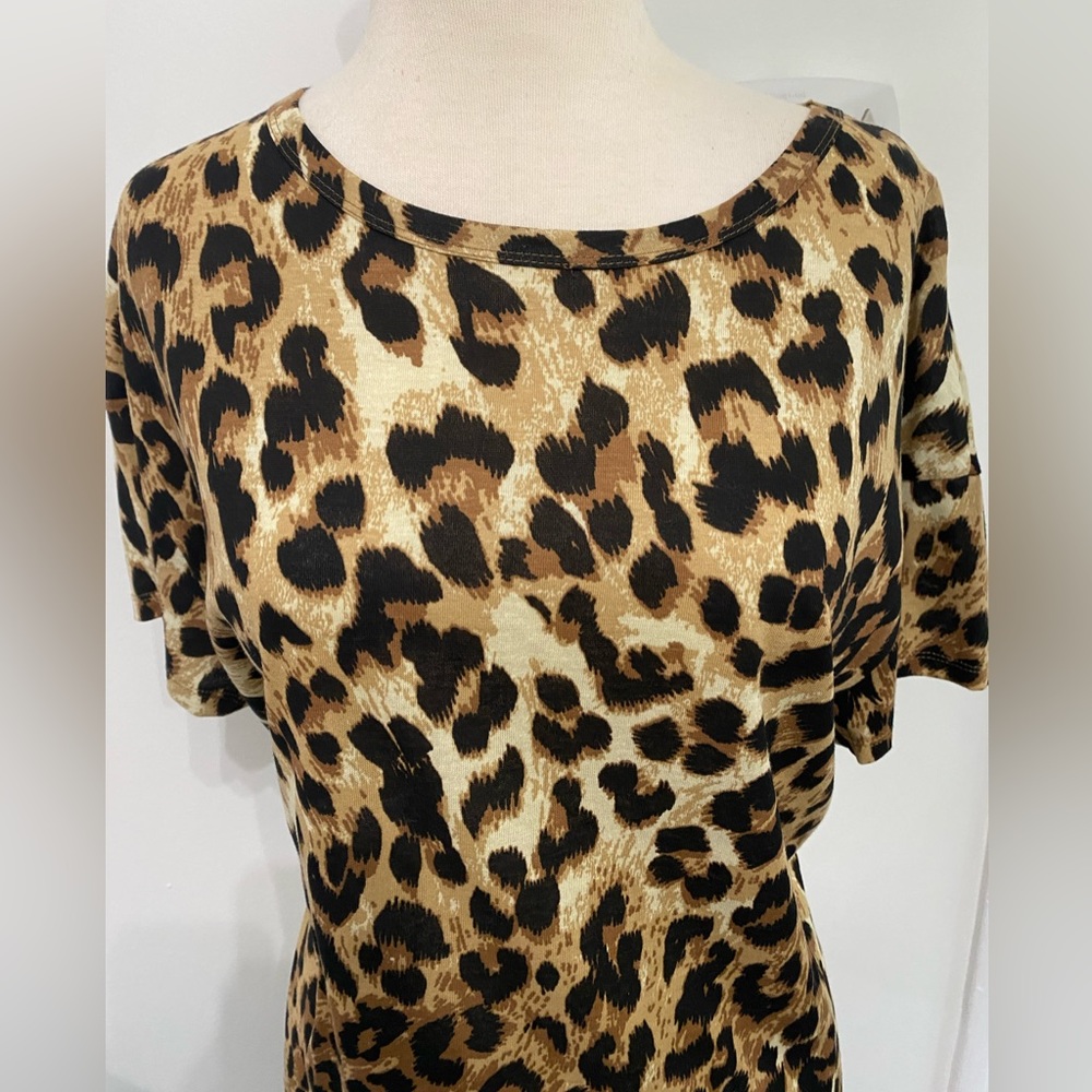 ZARA Short Sleeve Animal Print Top - Size S - NEW